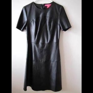 New faux black leather dress